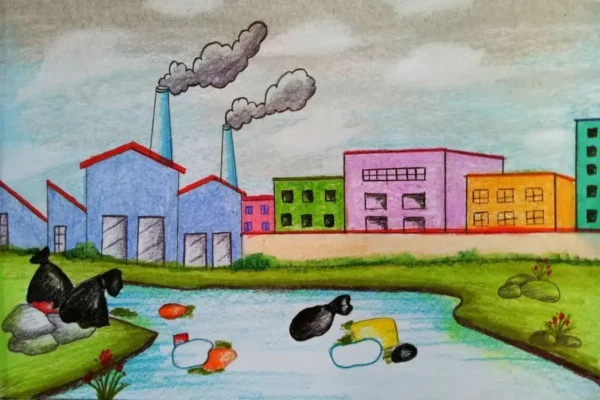 dibujos de la contaminacion del agua 2